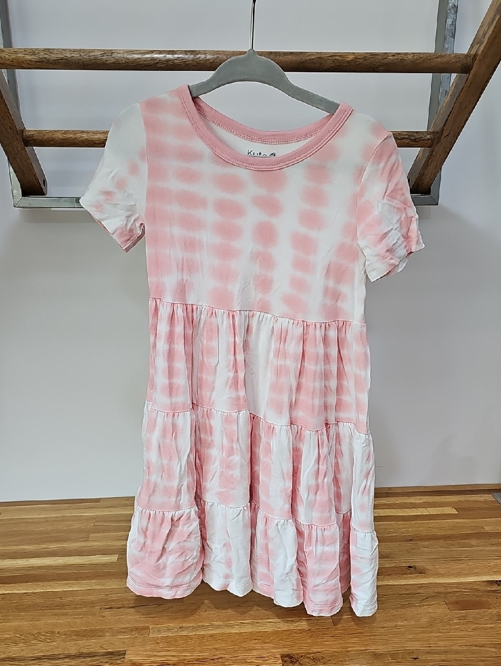 Kyte Baby Short Sleeve Tiered Dress in Crepe Riptide